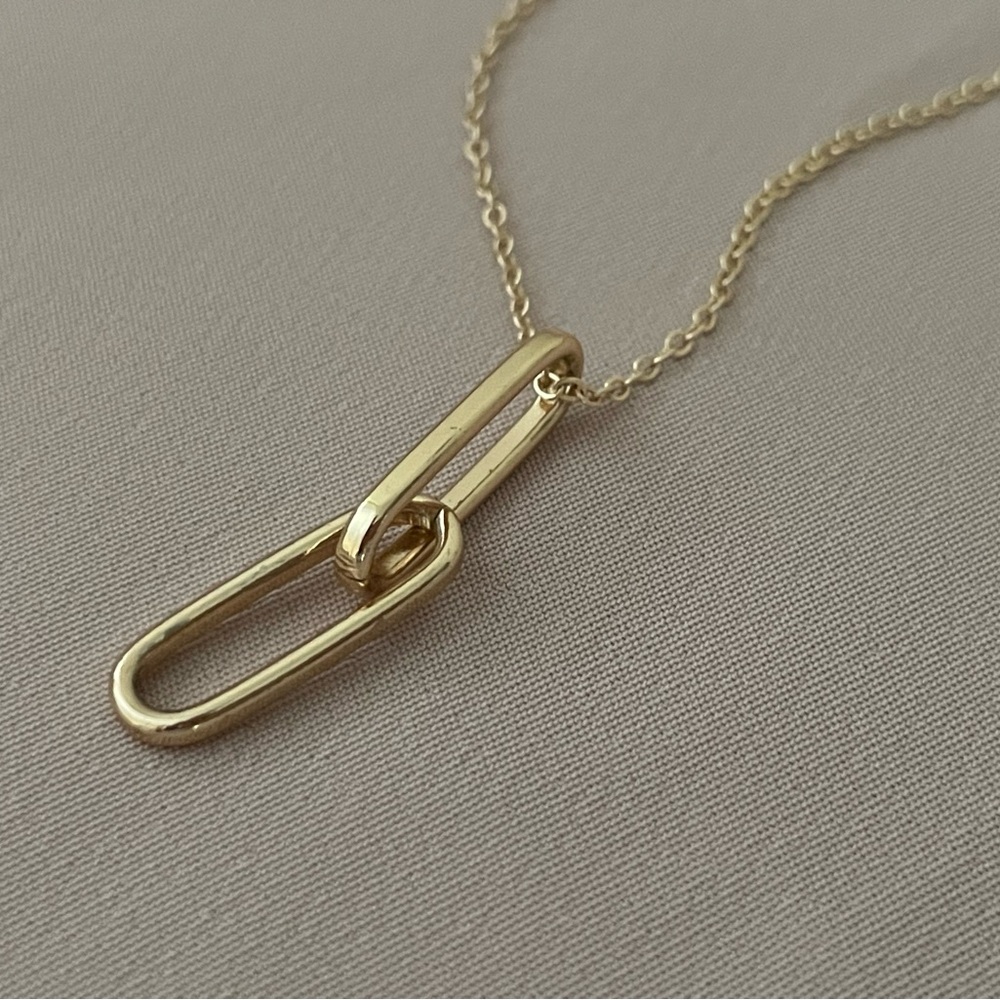 18k gold filled Minimalist infinity chain link necklace